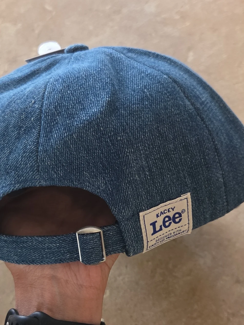 Lee Denim-Style Blue Baseball Cap with White Script